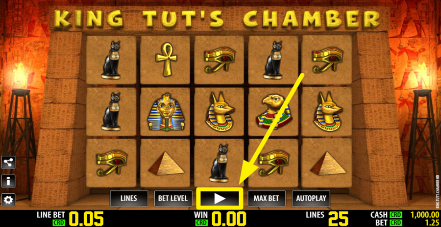 King Tuts Chamber Spin Button