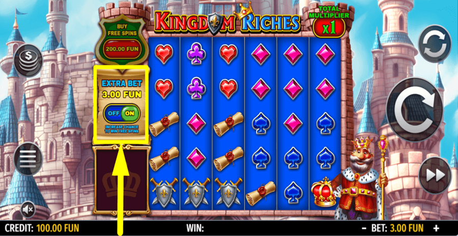 Kingdom Riches Extra Bet Feature
