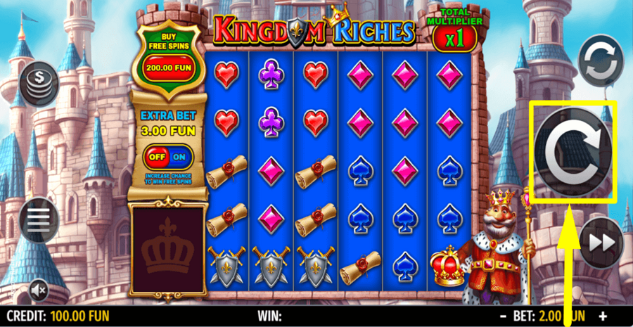 Kingdom Riches Spin Button
