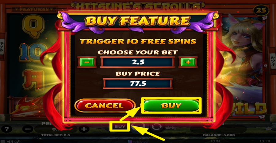 Kitsunes Scrolls Nine Tails Buy Bonus