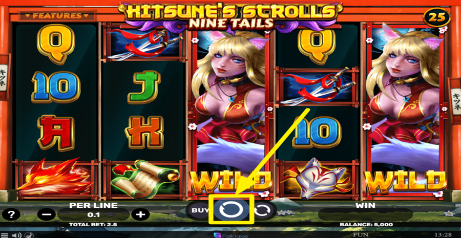 Kitsunes Scrolls Nine Tails Spin