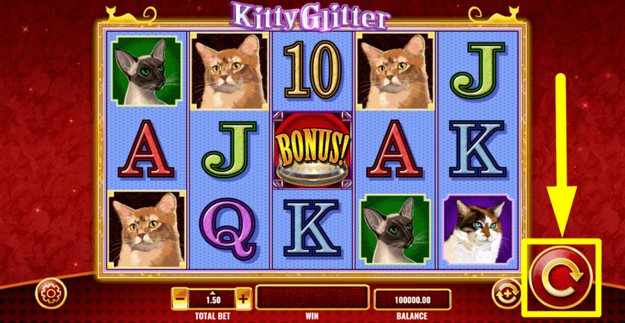 Kitty Glitter Spin Button