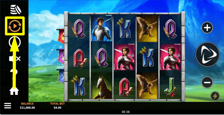 Knights Gold Rush Autoplay Feature