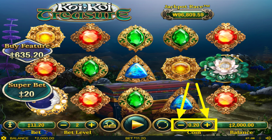 Koi Koi Treasure Adjust Coin Value