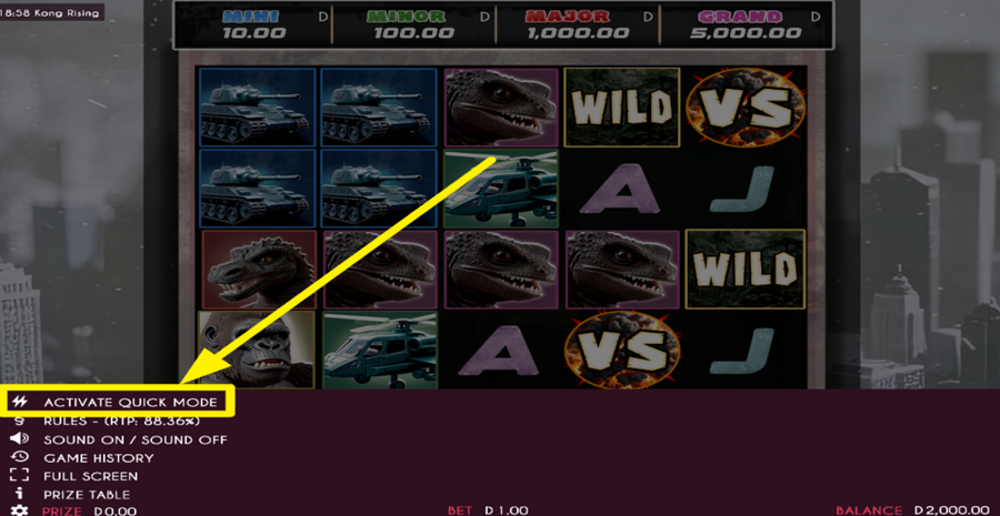 Kong Rising Quick Mode