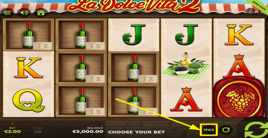 La Dolce Vita 2 Max Bet