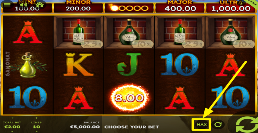 La Dolce Vita Flaming Link Max Bet