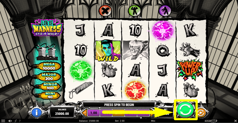 Lab Of Madness Its A Wild Spin Button