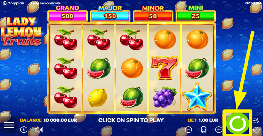 Lady Lemon Fruits Spin