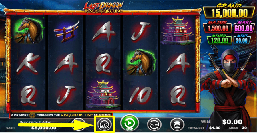 Last Dragon Rings Of Fortune Max Button