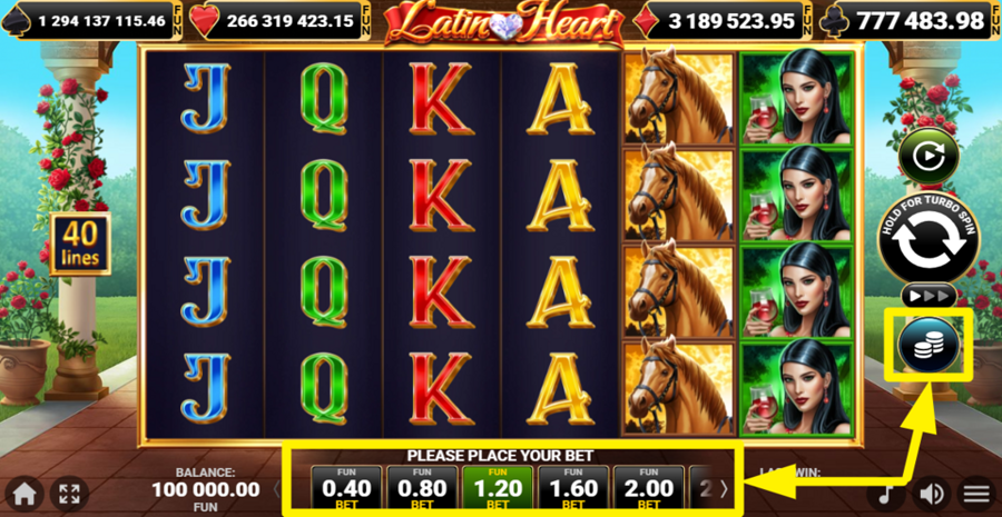 Latin Heart Adjust Bet