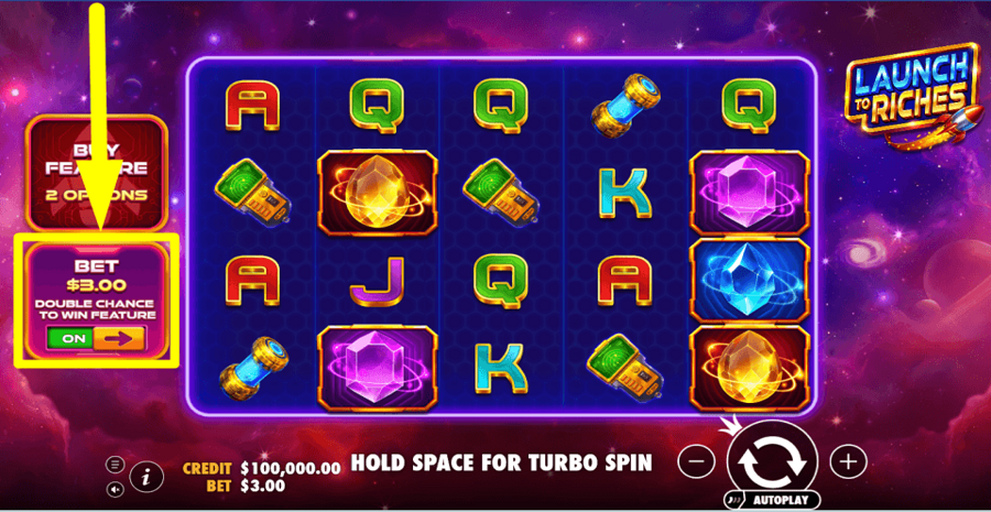 Launch To Riches Chance Feature