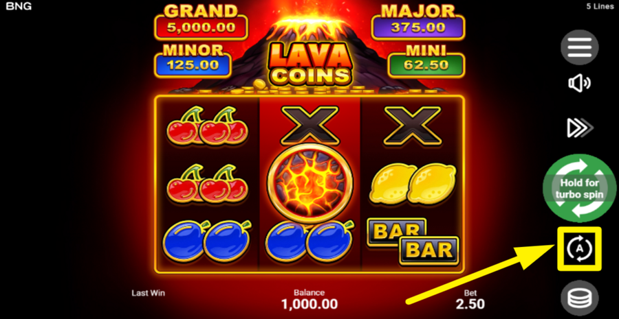 Lava Coins Autoplay