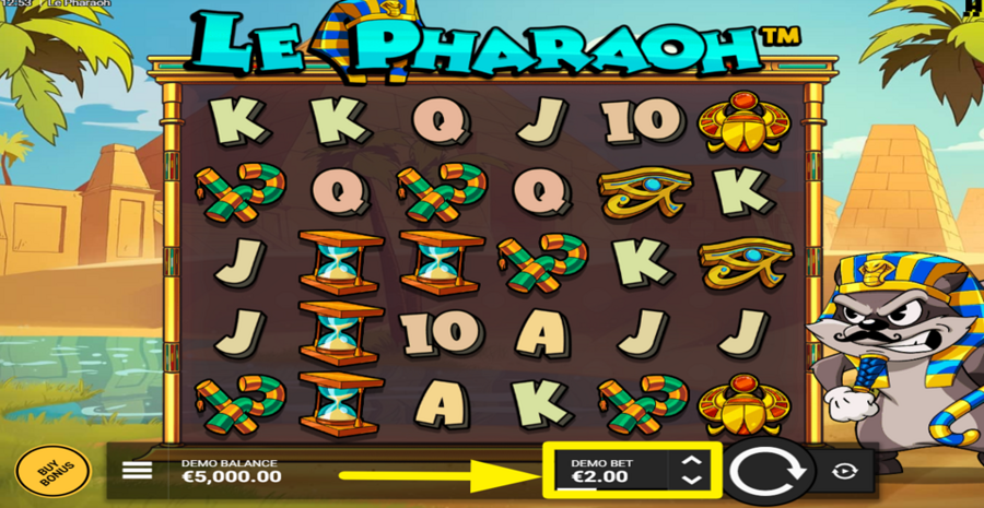 Le Pharaoh Adjust Bet
