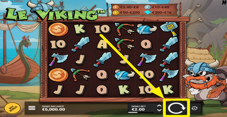 Le Viking Spin Button