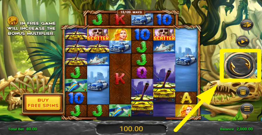 Legacy Of Kong Maxways Spin Button