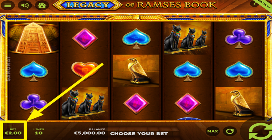 Legacy Of Ramses Book Adjust Bet