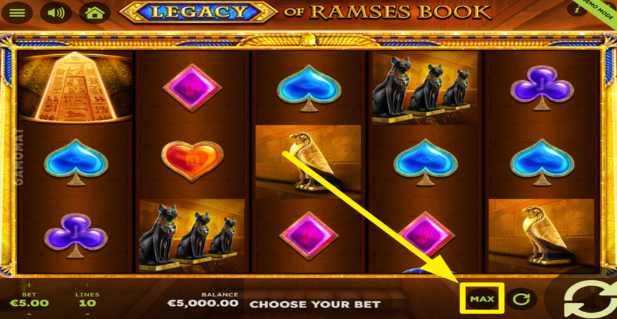 Legacy Of Ramses Book Max Bet