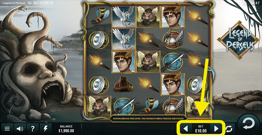 Legend Of Perseus Bet Selection