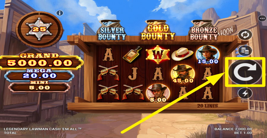 Legendary Lawman Cash Em All Spin