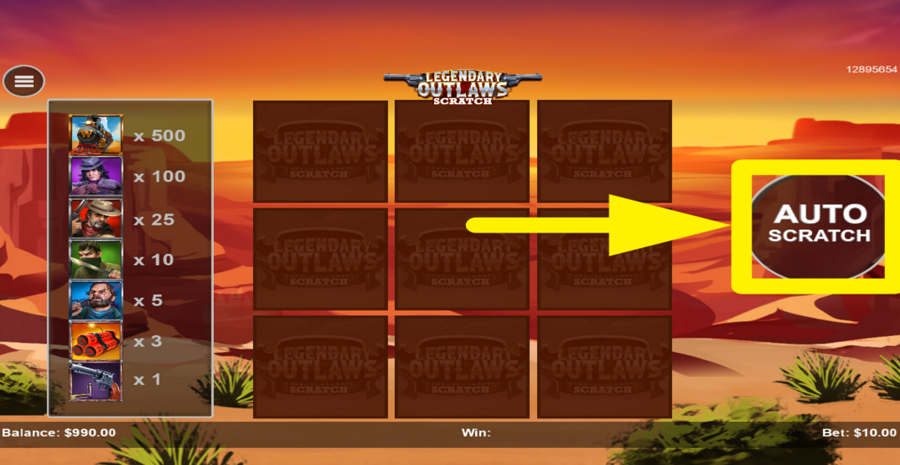 Legendary Outlaws Scratch Autoscratch