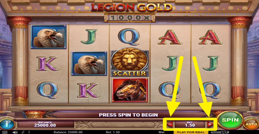 Legion Gold Adjust Bet