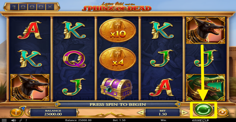 Legion Gold And The Sphinx Of Dead Spin Button