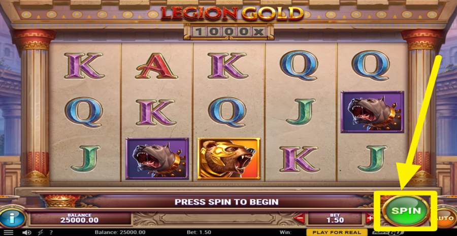 Legion Gold Spin Button