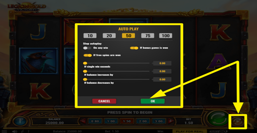 Legion Gold Victory Autoplay