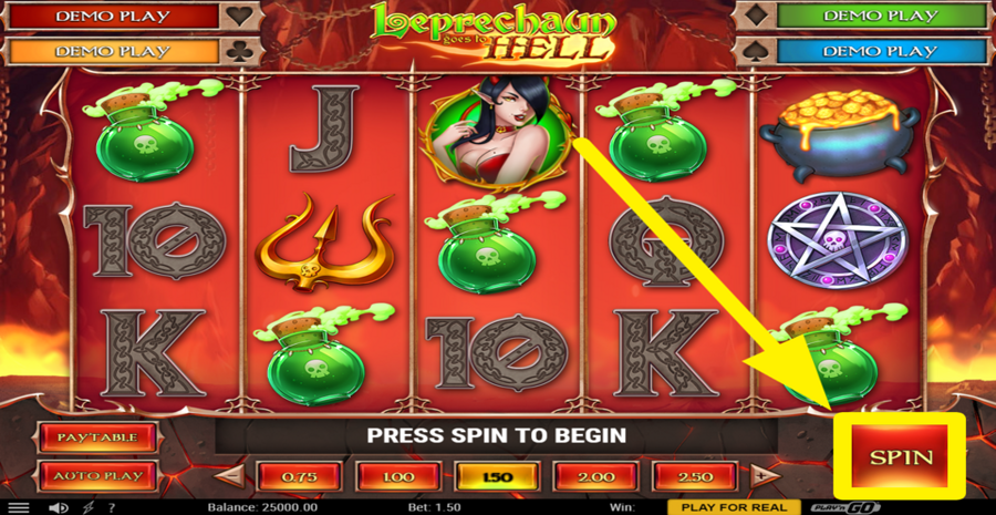 Leprechaun Goes To Hell Spin Button