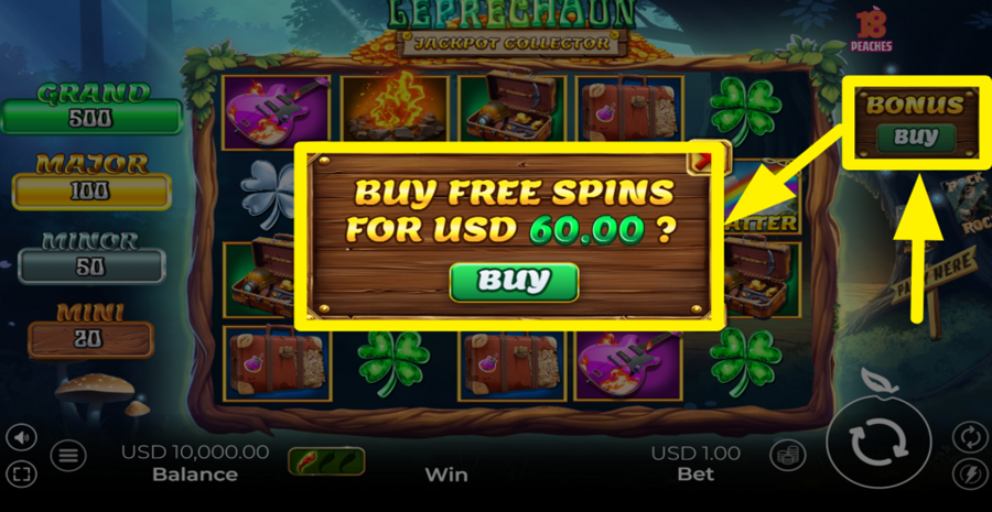 Leprechaun Jackpot Collector Buy Bonus