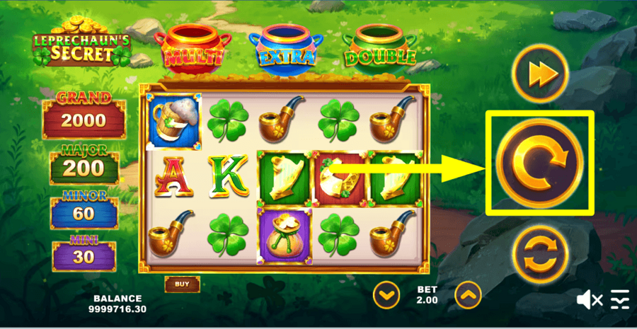 Leprechauns Secret Spin Button