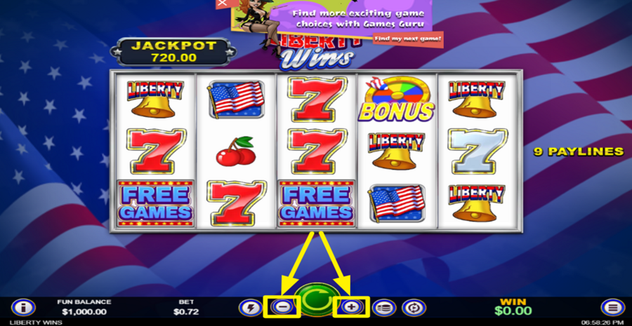 Liberty Wins Adjust Bet