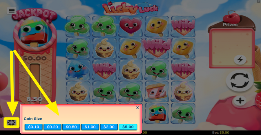 Licky Luck Adjust Bet