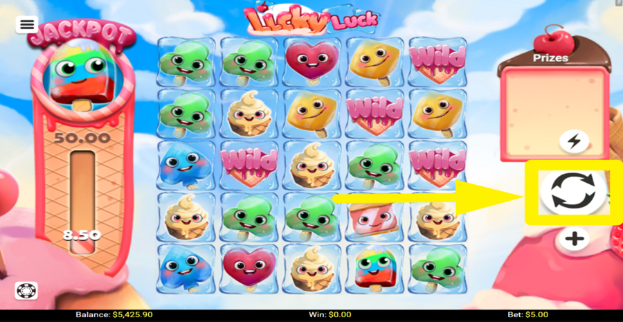 Licky Luck Spin Button