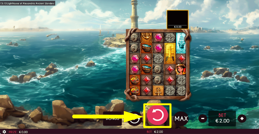 Lighthouse Of Alexandria Ancient Wonders Spin Button
