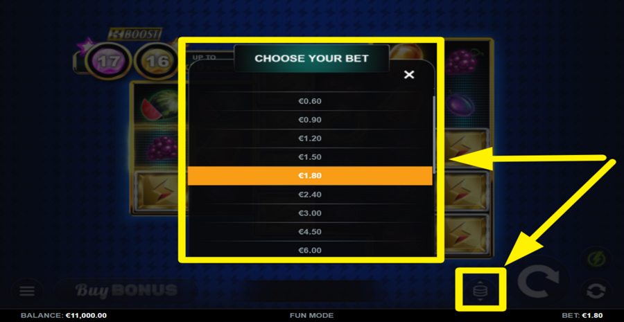 Lightning Fortune Adjust Bet