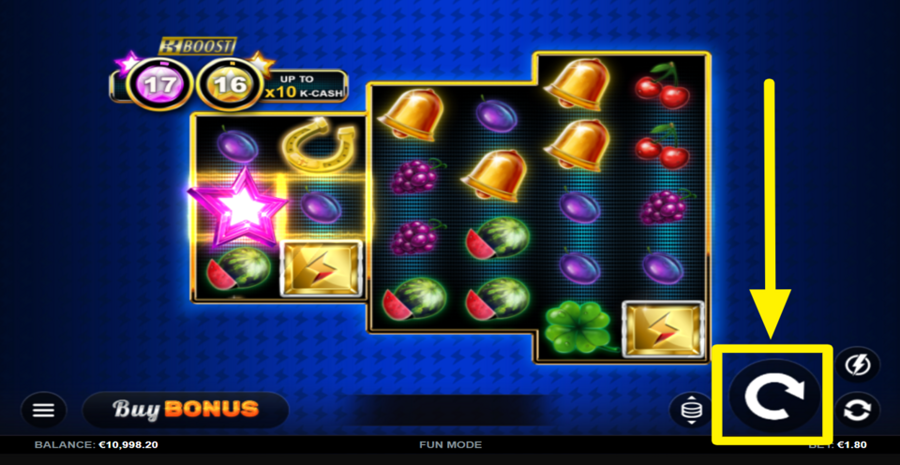 Lightning Fortune Spin Button