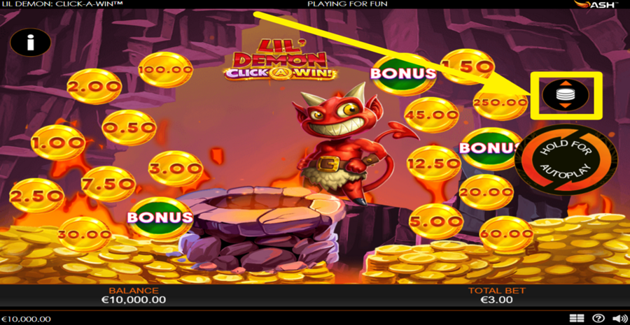 Lil Demon Click A Win Adjust Bet