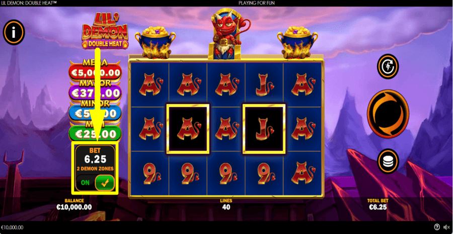 Lil Demon Double Heat Ante Bet Feature