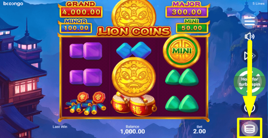 Lion Coins Bet Value