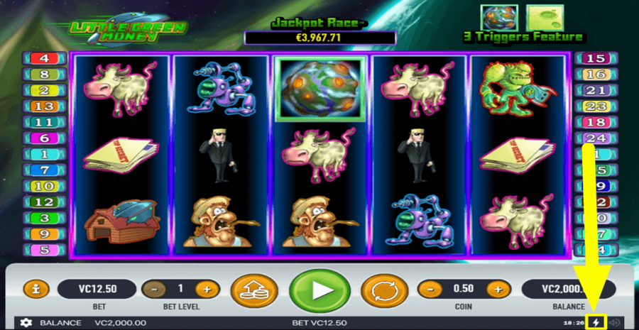 Little Green Money Quick Spin Feature