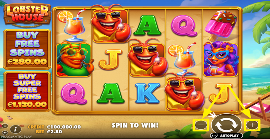 Lobster House Adjust Bet