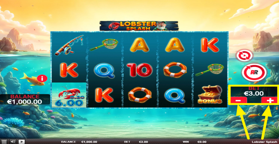 Lobster Splash Adjust Bet