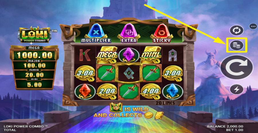 Loki Power Combo Adjust Bet