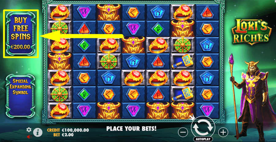 Lokis Riches Buy Feature