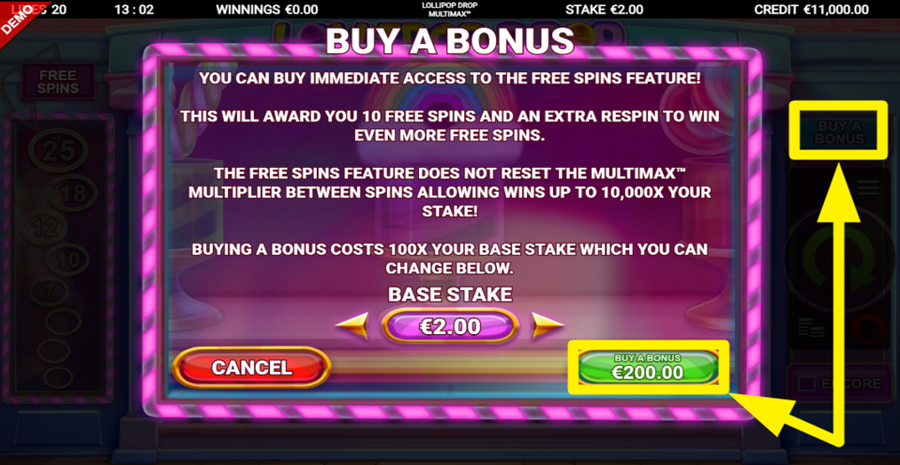Lollipop Drop Multimax Buy Bonus