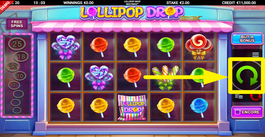 Lollipop Drop Multimax Spin Button