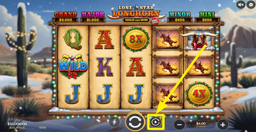 Lone Star Longhorn Xmas Edition Hold And Win Autoplay