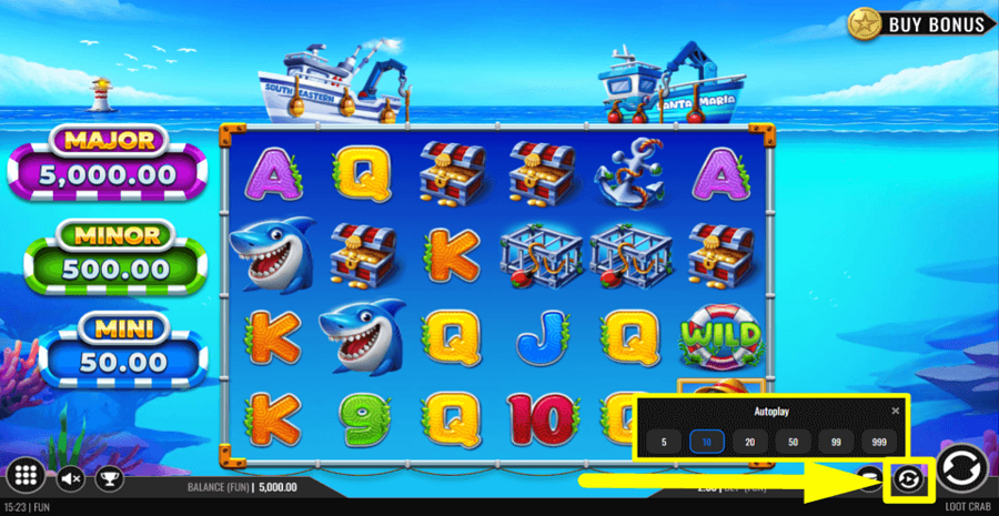 Loot Crab Autoplay Feature